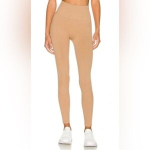 Spiritual Gangster Beige Icon Ribbed Leggings